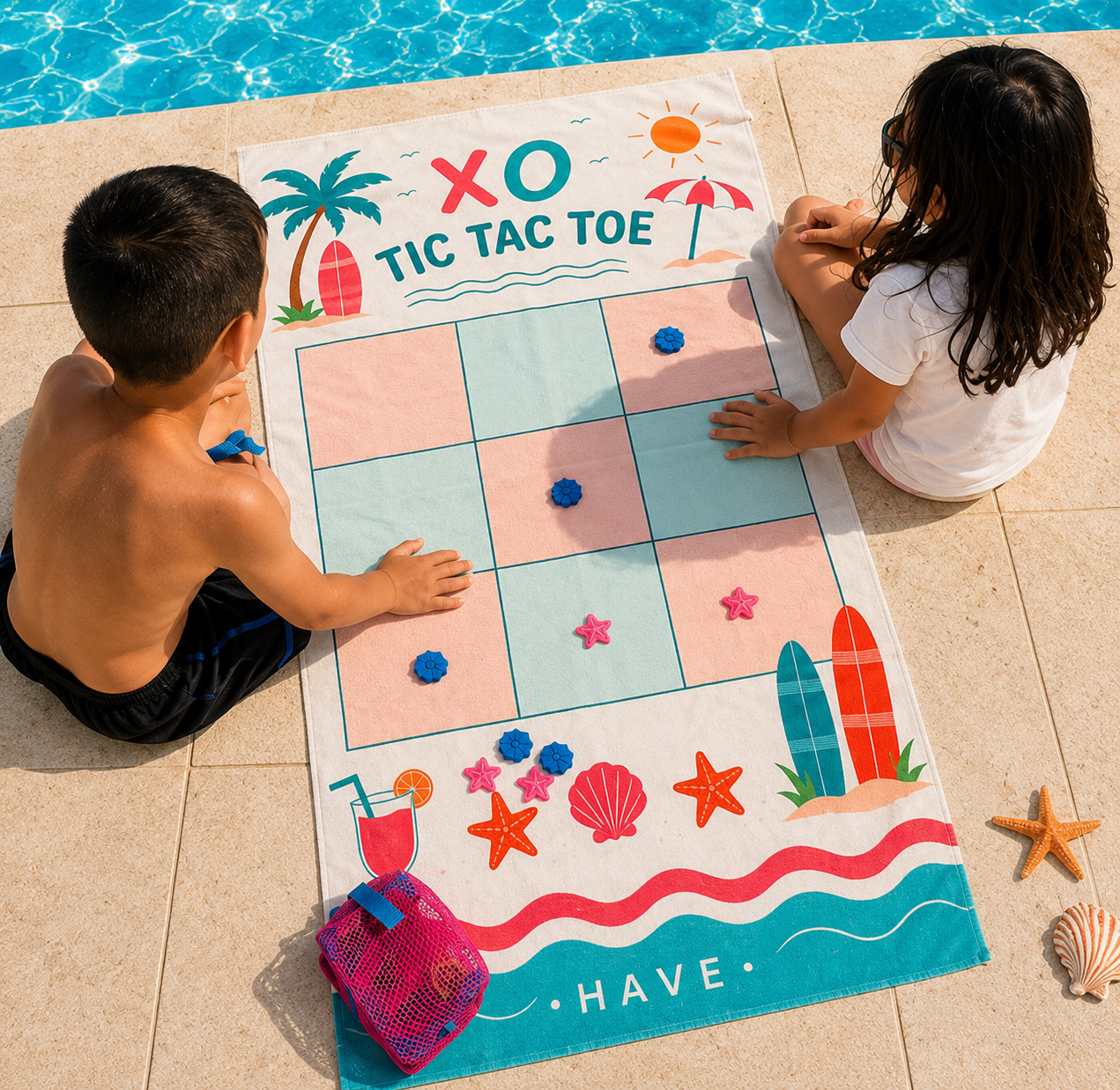Beach Towel - Tic tac toe